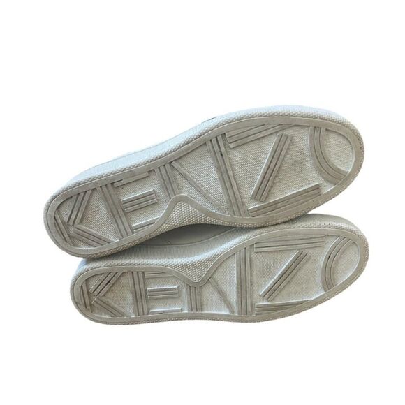 Kenzo Paris Size 40 Tennix Sneakers White Leather Women‎ Logo Lace-up Low-top - Picture 7 of 10